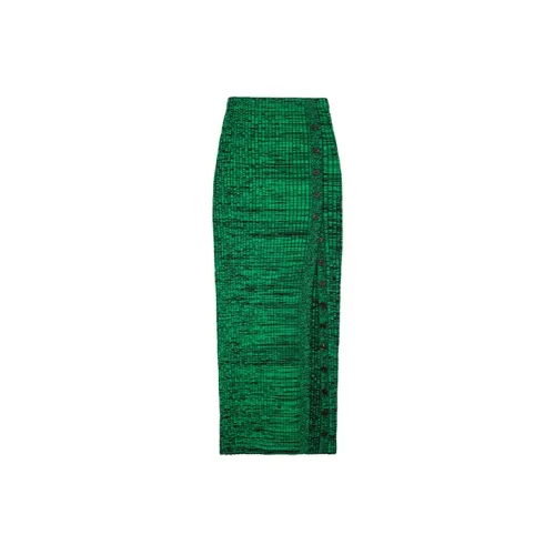 Self-portrait Casual Long Skirts Women's Green