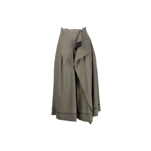 Sacai Casual Long Skirts Women's Army Green