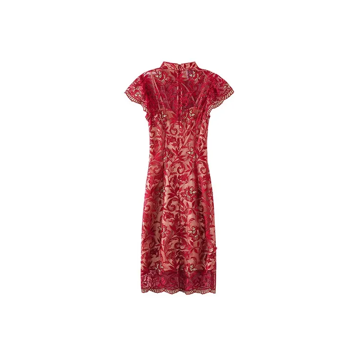 JINYE ORIENTAL Cheongsam Women's Red-1