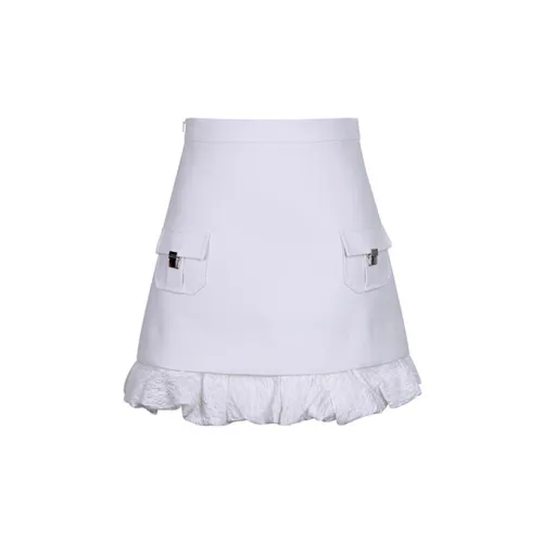 CALVIN LUO Casual Short Skirts Women's White