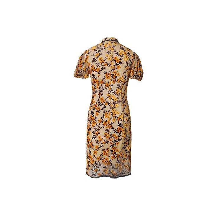 JINYE ORIENTAL Cheongsam Women's Ginger Yellow-1