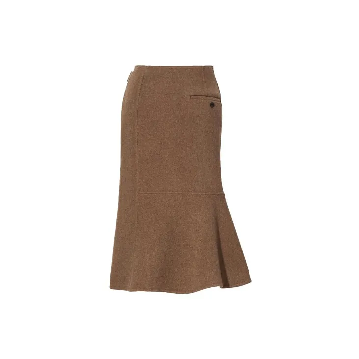 Jil Sander X UNIQLO Casual Long Skirts Women's Coffee-1