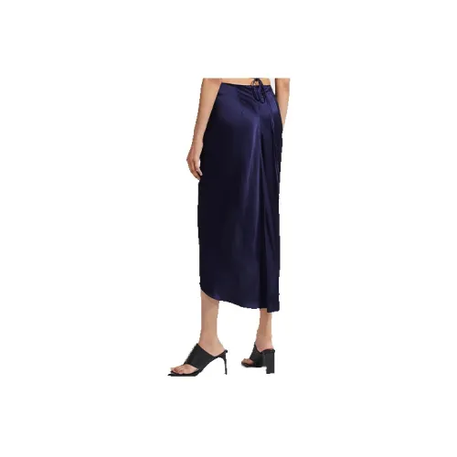 DION LEE Casual Long Skirts Women's Navy Blue