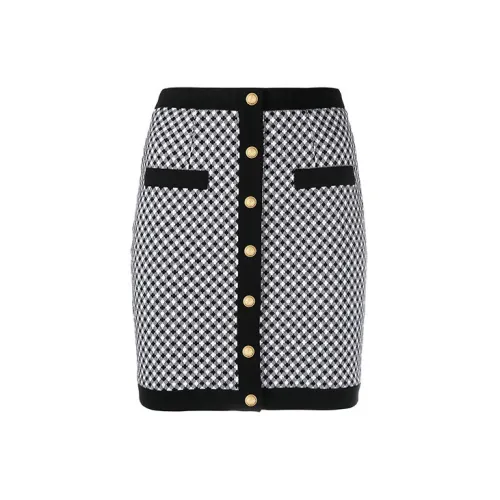 BALMAIN Casual Short Skirts Women's Black