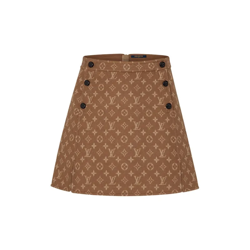 LOUIS VUITTON Casual Short Skirts Women's Brown-2