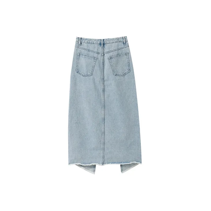 YUMOMO STAR Long Skirt Light Blue-1
