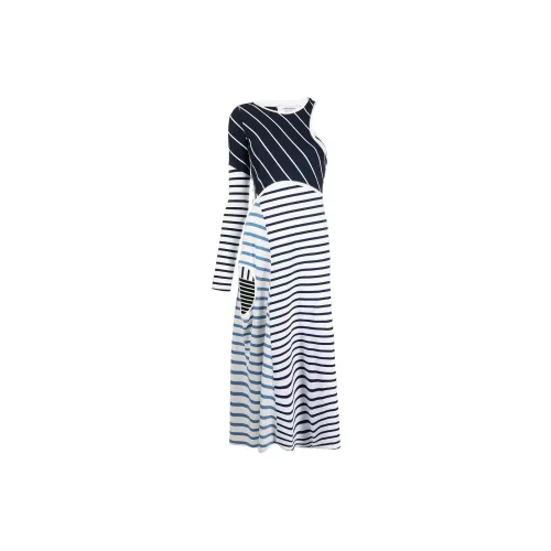 Marine Serre Long-Sleeved Dresses Women's Blue