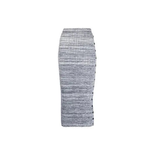 Self-portrait Casual Long Skirts Women's Gray