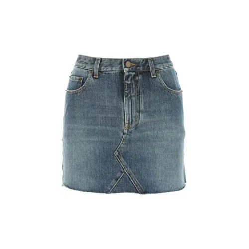 SAINT LAURENT Denim Short Skirts Women's Blue