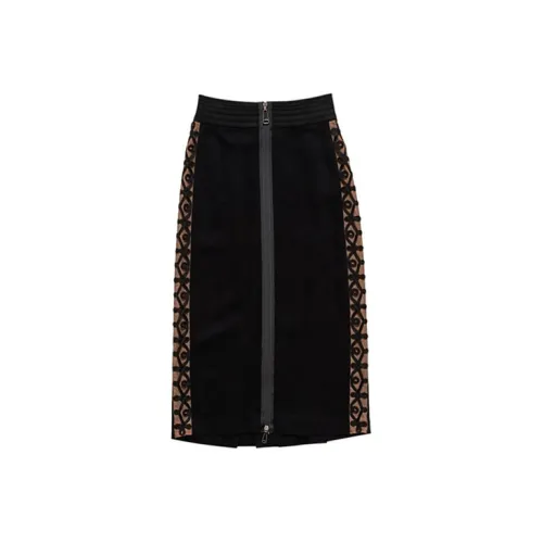 FENDI Casual Long Skirts Women's Black