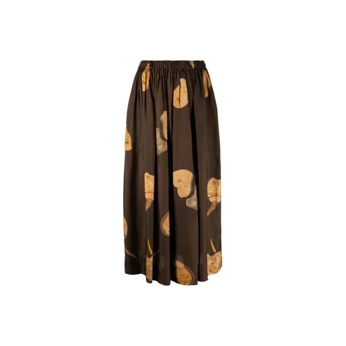 UMA WANG Casual Long Skirts Women's Brown