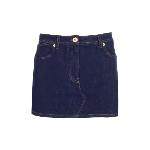 VERSACE Denim Short Skirts Women's Dark Blue