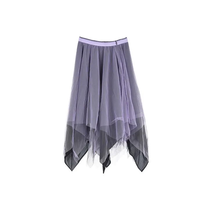 MARC LE BIHAN Casual Long Skirts Women's Black Purple-1