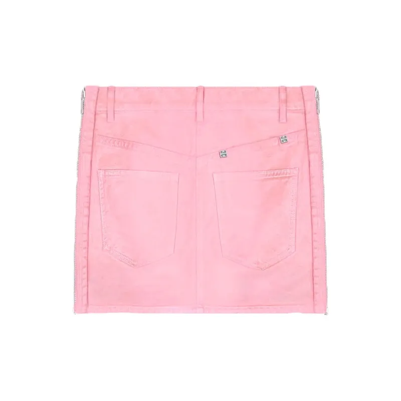 Givenchy Denim Short Skirts Women's Pink-1