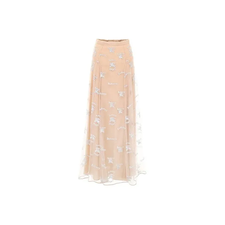 Burberry FW20 Casual Long Skirts Women's Pink-2