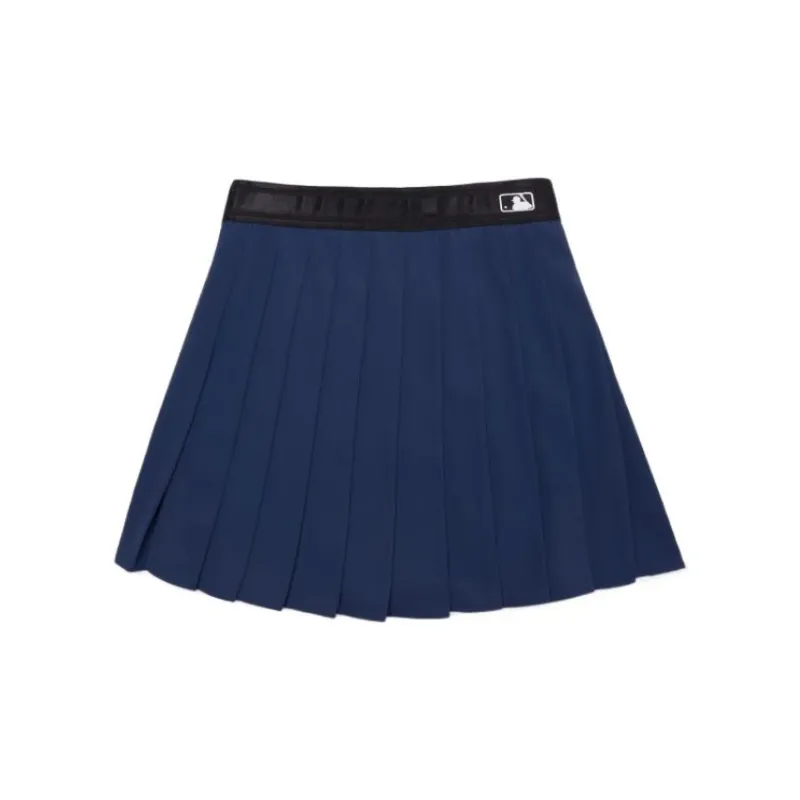 MLB New York Yankees Casual Short Skirts Women's Marine Blue-1