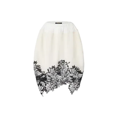 LOUIS VUITTON New Quarterly Products Of LV Casual Long Skirts Women's White