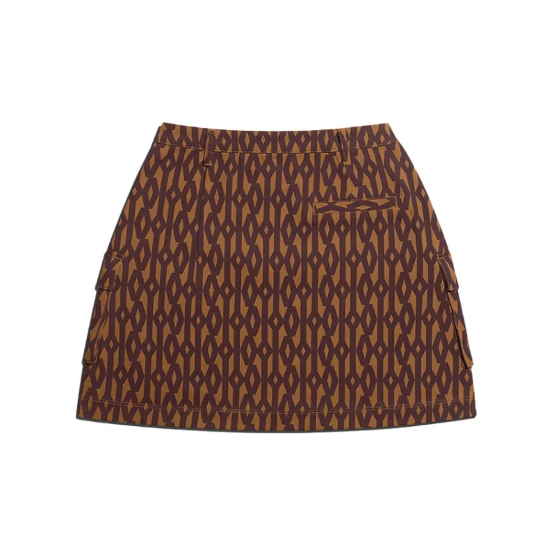 Adidas Ivy Park Monogram Skirt Wild Brown/Night Red-1