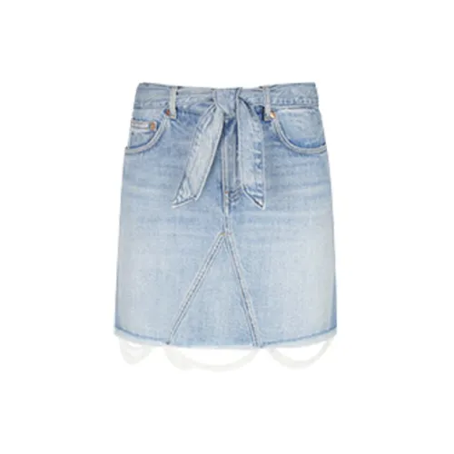 Givenchy Denim Short Skirts Women's Light Blue