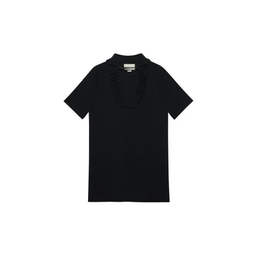 GUCCI Short-Sleeved Dresses Women's Black