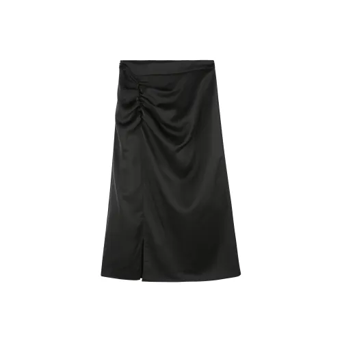 BIENKIMIIYE Casual Long Skirts Women's Black