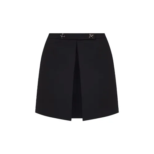 Valentino Casual Short Skirts Women's Black