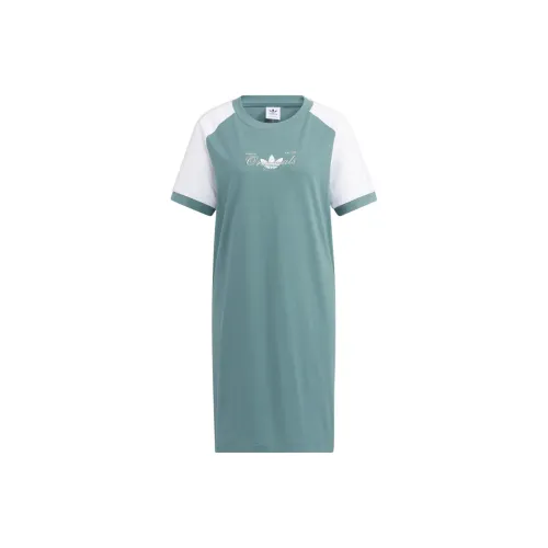 Adidas Originals Short-Sleeved Dresses Women's Emerald