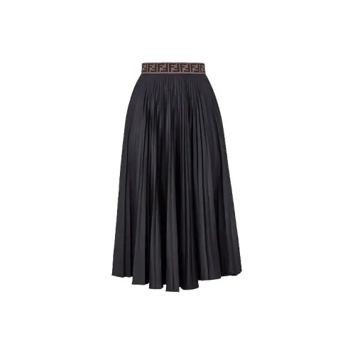 FENDI Casual Long Skirts Women's Black