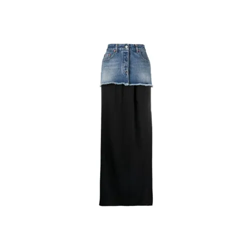 MM6 Maison Margiela Casual Long Skirts Women's Blue