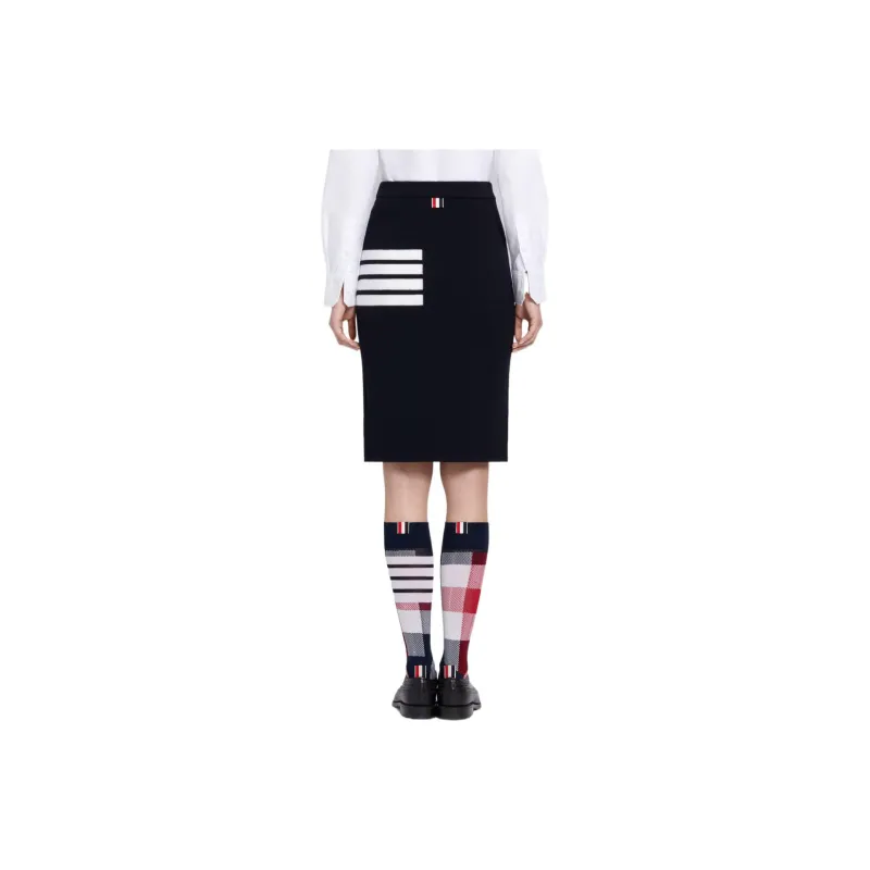 THOM BROWNE 4 Bar Fitted Skirt-1