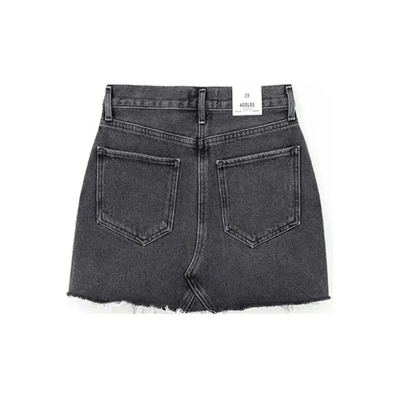 AGOLDE Denim Short Skirts Women's Black-1