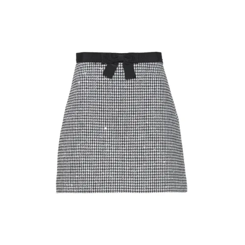 MIU MIU Casual Short Skirts Women's Black