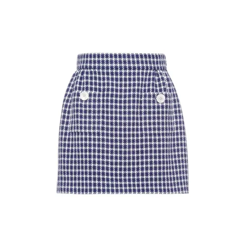 MIU MIU Casual Short Skirts Women's Blue