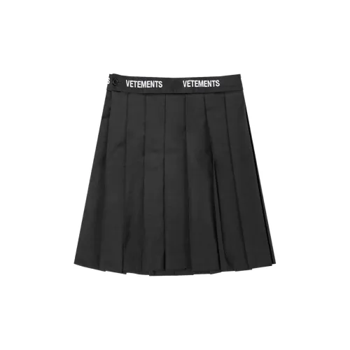 Vetements Casual Short Skirts Women's Black