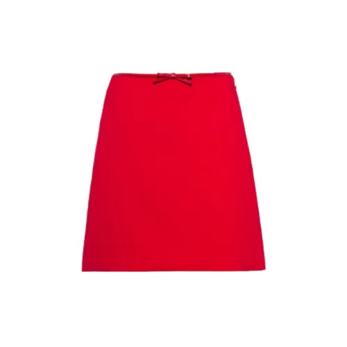 MIU MIU Casual Short Skirts Women's Red