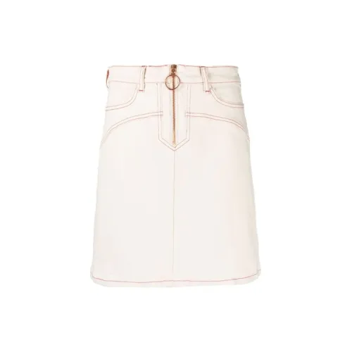 See By Chloe Denim Short Skirts Women's Cream