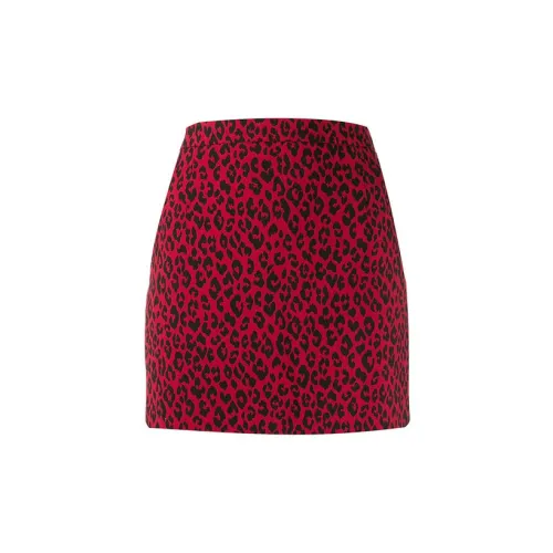 SAINT LAURENT Casual Short Skirts Women's Red