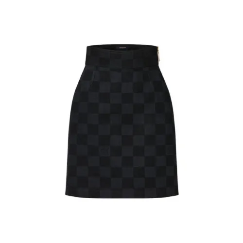 LOUIS VUITTON New Quarterly Products Of LV Denim Short Skirts Women's Black