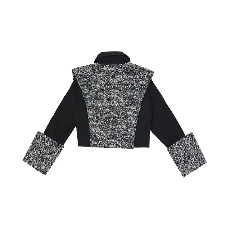 D. MARTINA QUEEN Cropped Coats Women's Black-1