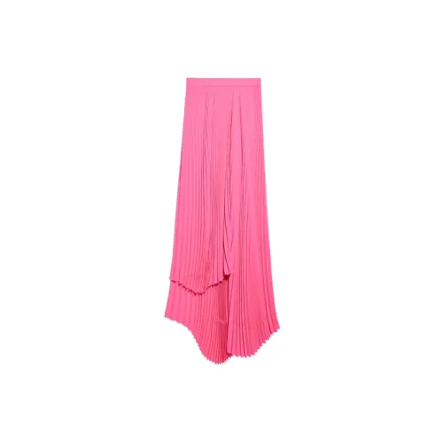 Balenciaga Casual Long Skirts Women's Neon Pink