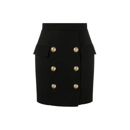 BALMAIN Casual Short Skirts Women's Black