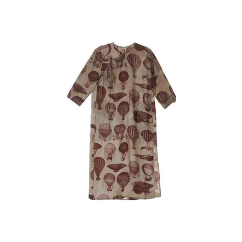 UMA WANG Long-Sleeved Dresses Women's Taupe