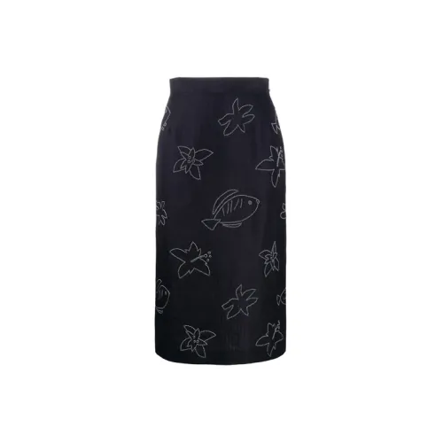 THOM BROWNE Casual Long Skirts Women's Navy