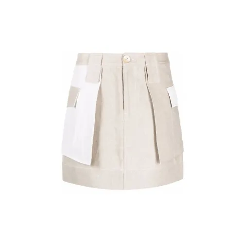 GANNI Casual Short Skirts Women's Beige