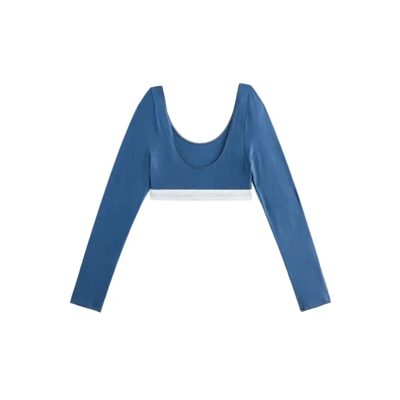 KITH Women's For Calvin Klein Seasonal Long Sleeve Bralette 'Sea'-1