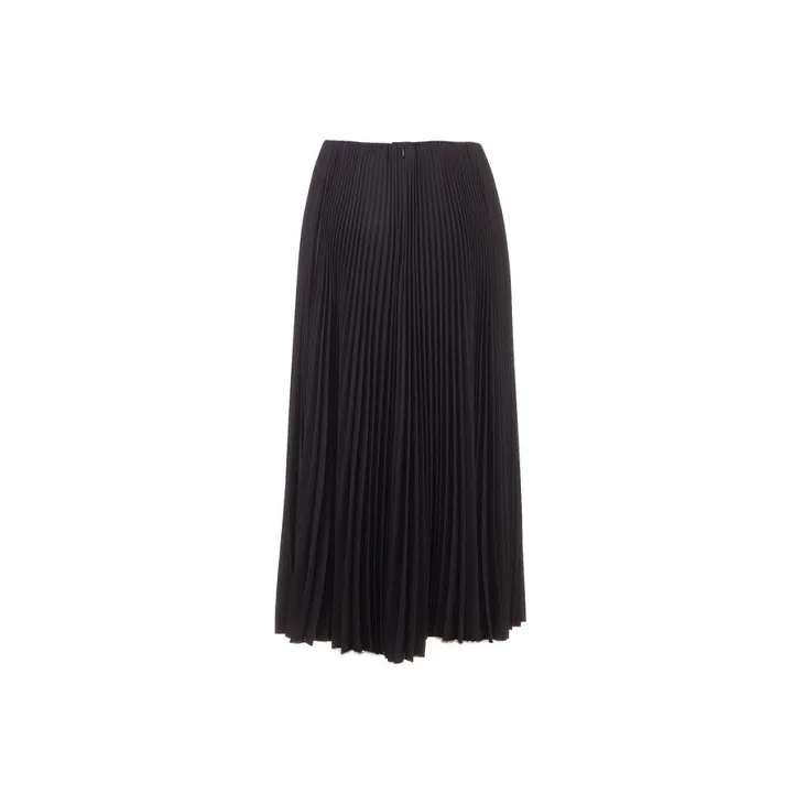 Balenciaga Pleated Midi Skirt 'Black'-1