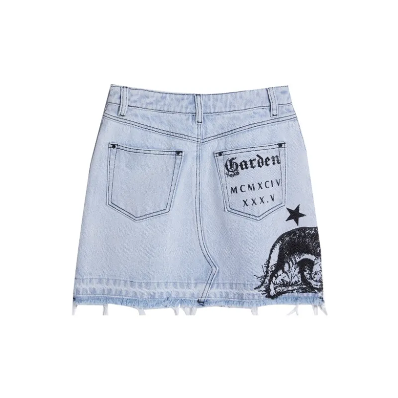 TCH Denim Short Skirts Women's Blue-1