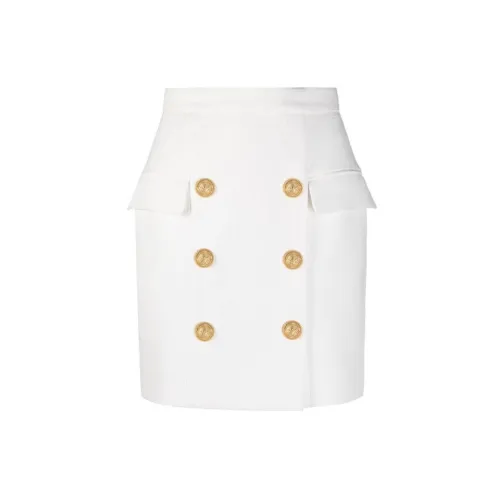 BALMAIN Casual Short Skirts Women's White