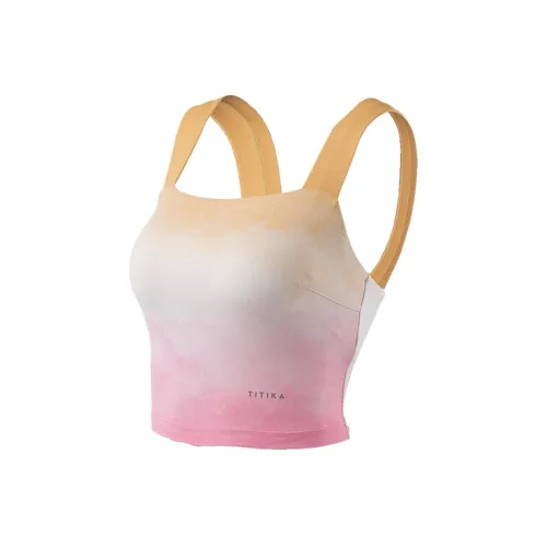 Titikaactive Tank Tops Women's Pink-Orange Gradient Color-Changing -8868