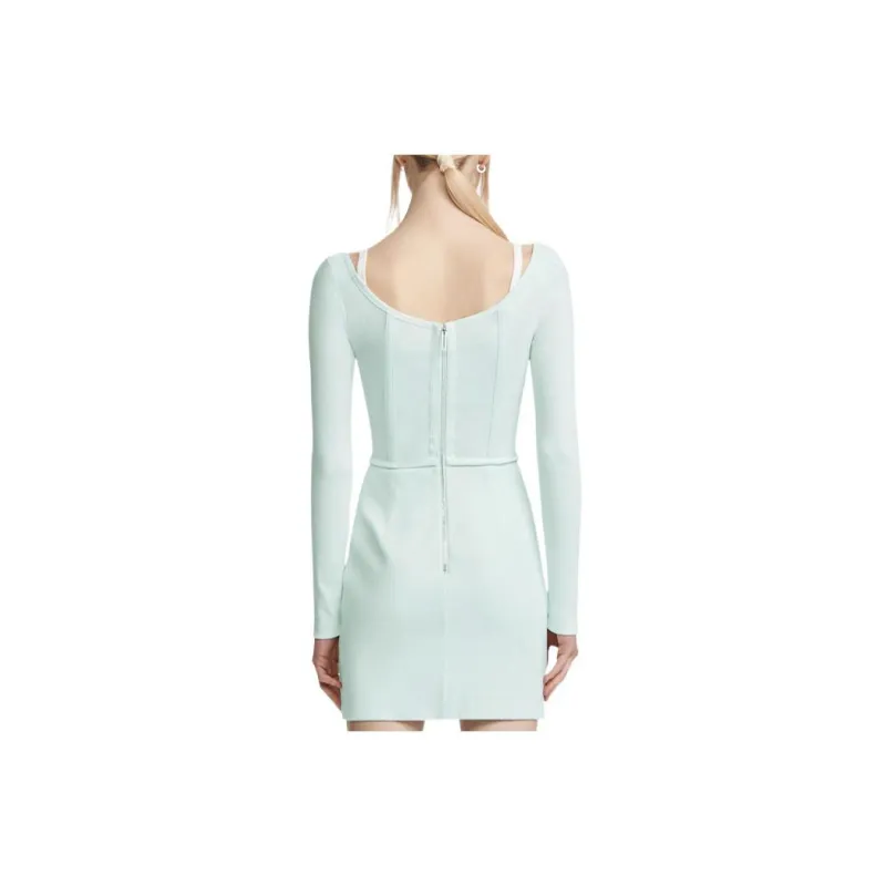 DION LEE Long-Sleeved Dresses Women's Light Blue-1